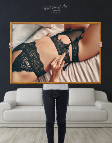 Framed Erotic Female Body Canvas Wall Art - image 3
