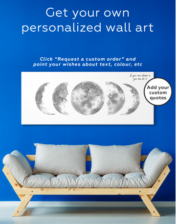 Watercolor Moon Phases Canvas Wall Art - image 4