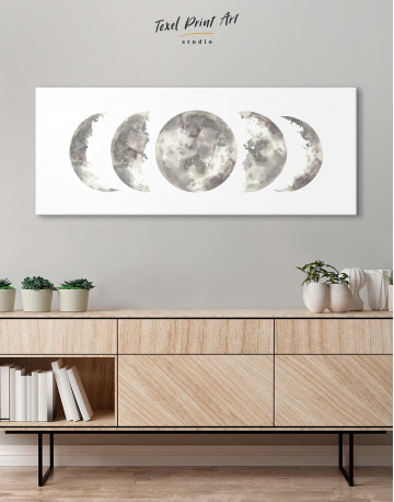 Watercolor Moon Phases Canvas Wall Art - image 2
