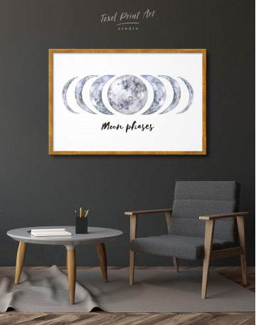 Framed Moon Phases Canvas Wall Art - image 3