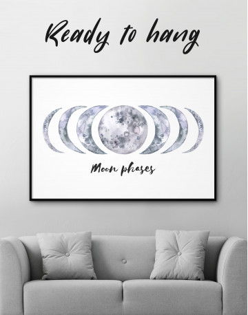 Framed Moon Phases Canvas Wall Art