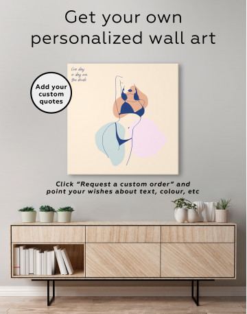 Abstract Woman Silhouette Canvas Wall Art - image 4