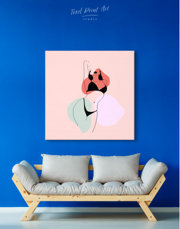 Abstract Woman Silhouette Canvas Wall Art - image 3