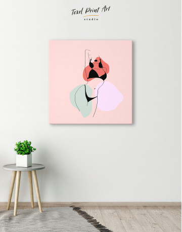 Abstract Woman Silhouette Canvas Wall Art - image 2
