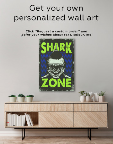 Shark Zone Canvas Wall Art - image 2