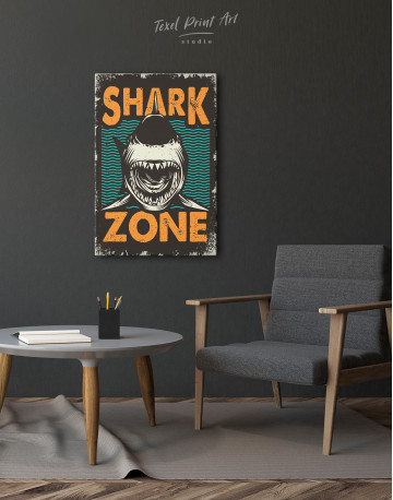 Shark Zone Canvas Wall Art - image 1