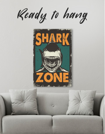 Shark Zone Canvas Wall Art