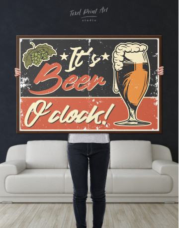 Framed Its Beer O'clock Canvas Wall Art - image 4