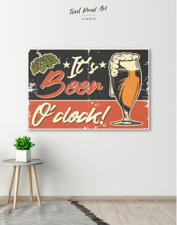 Its Beer O'clock Canvas Wall Art - image 6