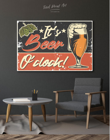 Its Beer O'clock Canvas Wall Art - image 7