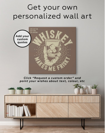 Whiskey Makes Me Frisky Canvas Wall Art - image 4