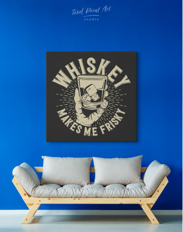 Whiskey Makes Me Frisky Canvas Wall Art - image 3