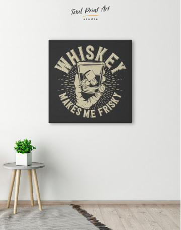Whiskey Makes Me Frisky Canvas Wall Art - image 2