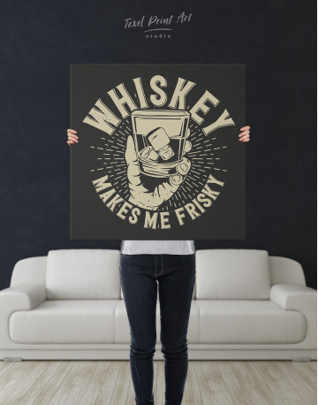 Whiskey Makes Me Frisky Canvas Wall Art - image 6