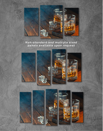 Whiskey Glass With Ice Canvas Wall Art - image 5
