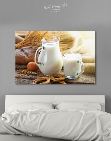 Bread with Milk Canvas Wall Art