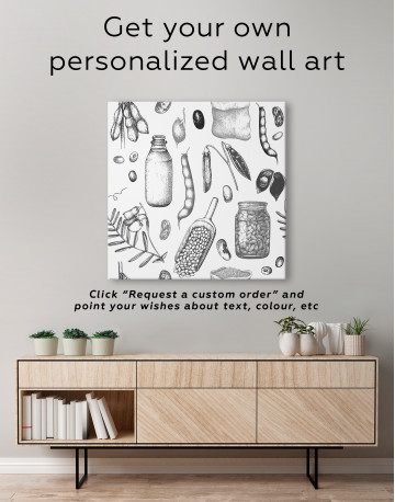 Legumes Beans Painting Canvas Wall Art - image 3
