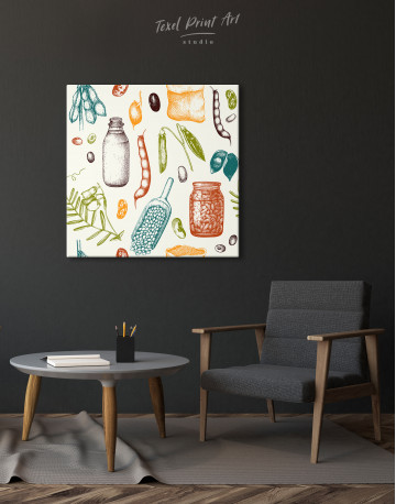 Legumes Beans Painting Canvas Wall Art - image 1