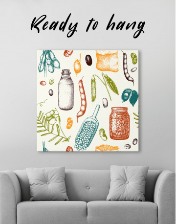 Legumes Beans Painting Canvas Wall Art