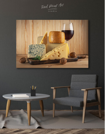 Cheese and Wine Canvas Wall Art - image 7