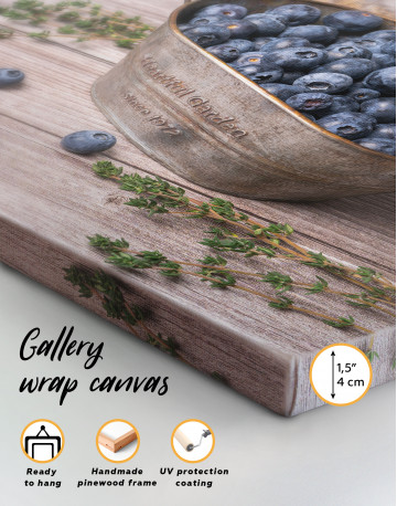 Bowl With Blueberries Canvas Wall Art - image 8