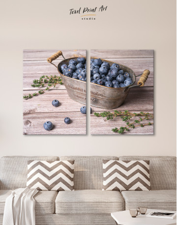 Bowl With Blueberries Canvas Wall Art - image 10