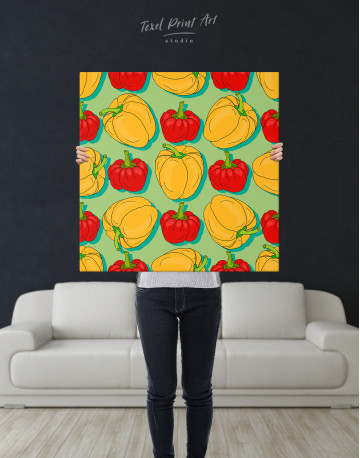 Red and Yellow Bell Peppers Canvas Wall Art - image 6