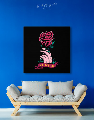 Affection Red Rose Canvas Wall Art - image 3
