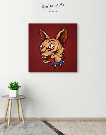 Punk Sphinx Cat Canvas Wall Art - image 1