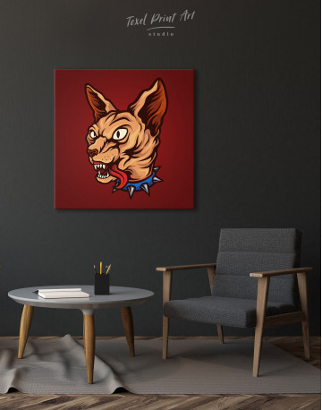 Punk Sphinx Cat Canvas Wall Art - image 5