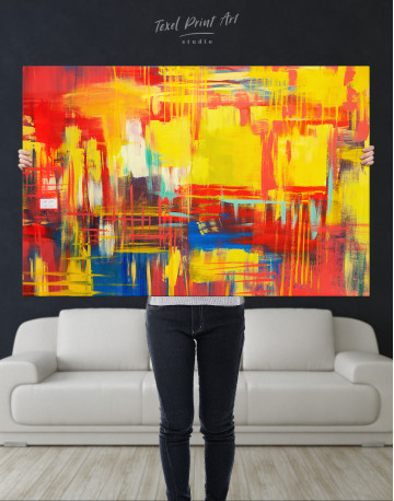 Large Colorful Abstract Canvas Wall Art - image 9