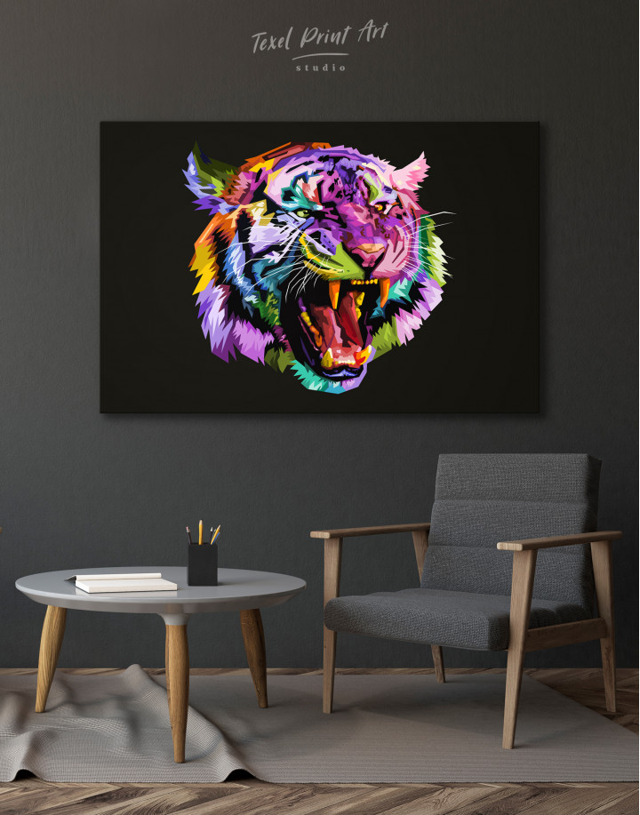 TIGER POP ART CANVAS PRINT PICTURE DESIGN VARIETY OF SIZES AVAILABLE 