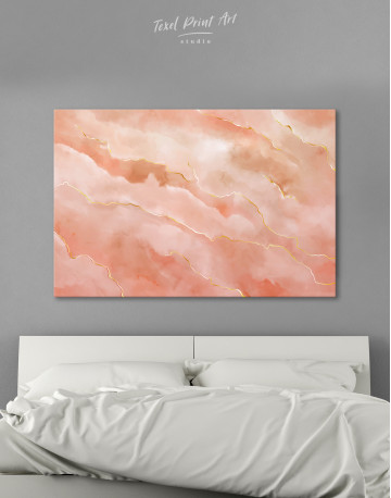 Rose Gold Abstract Canvas Wall Art