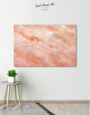 Rose Gold Abstract Canvas Wall Art - image 6