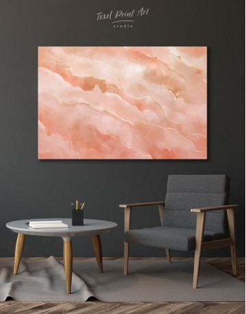 Rose Gold Abstract Canvas Wall Art - image 4