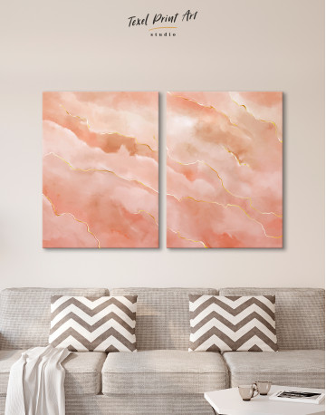 Rose Gold Abstract Canvas Wall Art - image 10