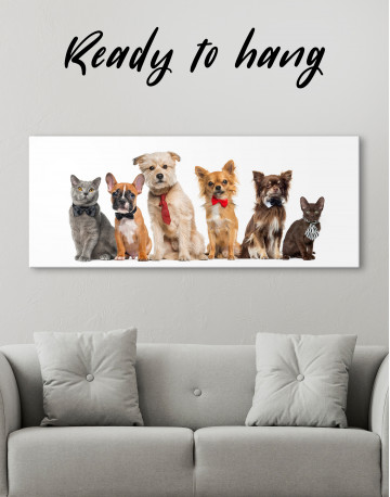 Cute Cats and Dogs Canvas Wall Art - image 2