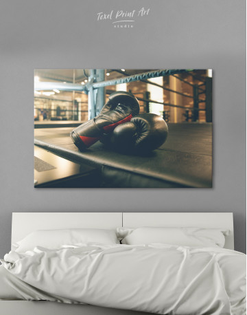 Boxing Gloves in the Ring Canvas Wall Art