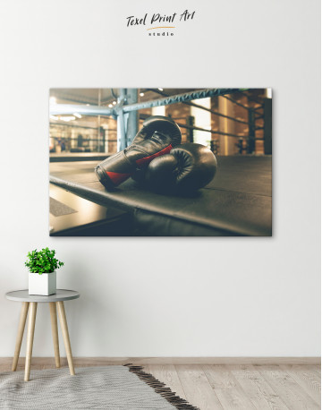 Boxing Gloves in the Ring Canvas Wall Art - image 6