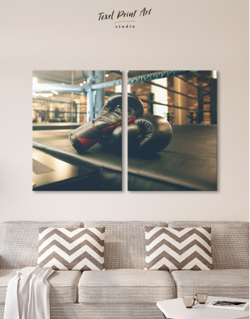 Boxing Gloves in the Ring Canvas Wall Art - image 10