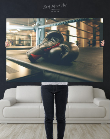 Boxing Gloves in the Ring Canvas Wall Art - image 9