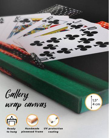 Poker Cards and Chips Canvas Wall Art - image 3