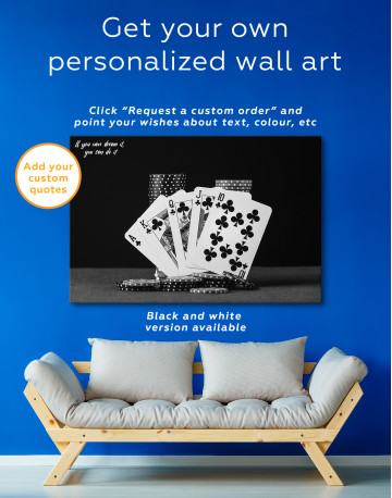 Poker Cards and Chips Canvas Wall Art - image 4