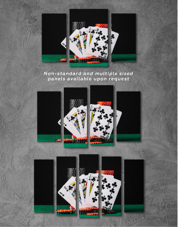 Poker Cards and Chips Canvas Wall Art - image 6