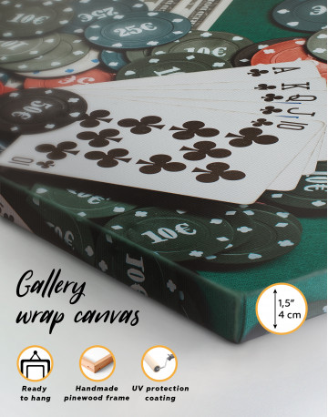 Poker Chips with Cards Canvas Wall Art - image 3
