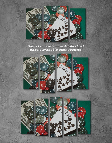 Poker Chips with Cards Canvas Wall Art - image 6
