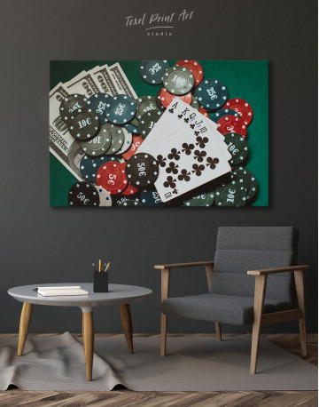 Poker Chips with Cards Canvas Wall Art - image 7
