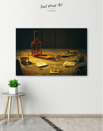Whiskey and Poker Canvas Wall Art - image 4