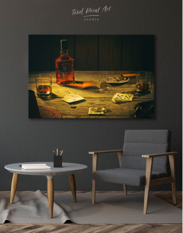Whiskey and Poker Canvas Wall Art - image 2