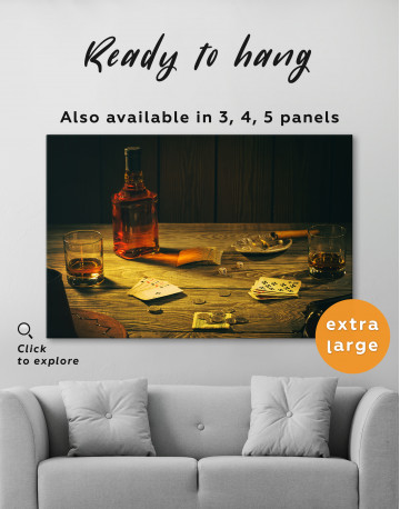 Whiskey and Poker Canvas Wall Art - image 7